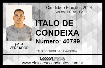 Candidato ITALO DE CONDEIXA 2024 - SALVATERRA - Eleições