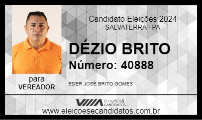 Candidato DÉZIO BRITO 2024 - SALVATERRA - Eleições