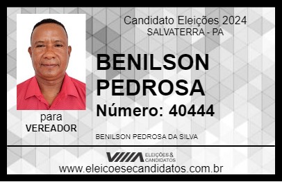 Candidato BENILSON PEDROSA 2024 - SALVATERRA - Eleições