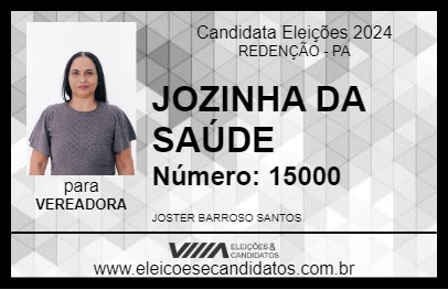 Candidato JOZINHA DA SAÚDE 2024 - REDENÇÃO - Eleições