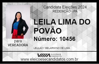 Candidato LEILA LIMA DO POVÃO 2024 - REDENÇÃO - Eleições