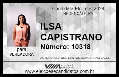 Candidato ILSA CAPISTRANO 2024 - REDENÇÃO - Eleições