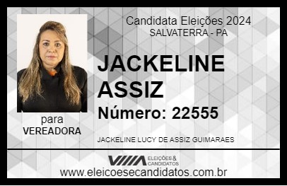 Candidato JACKELINE ASSIZ 2024 - SALVATERRA - Eleições