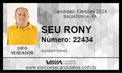 Candidato SEU RONY 2024 - SALVATERRA - Eleições