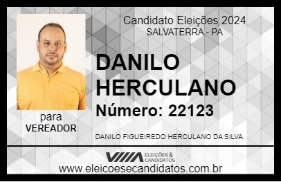 Candidato DANILO HERCULANO  2024 - SALVATERRA - Eleições