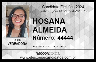 Candidato HOSANA ALMEIDA 2024 - CONCEIÇÃO DO ARAGUAIA - Eleições