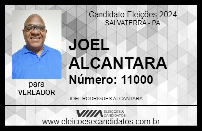 Candidato JOEL ALCANTARA 2024 - SALVATERRA - Eleições