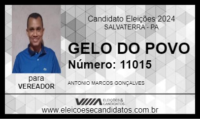 Candidato GELO DO POVO 2024 - SALVATERRA - Eleições