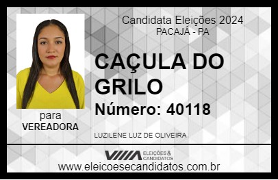 Candidato CAÇULA DO GRILO 2024 - PACAJÁ - Eleições