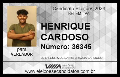 Candidato HENRIQUE CARDOSO 2024 - BELÉM - Eleições