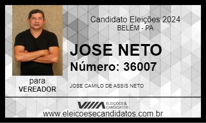 Candidato JOSE NETO 2024 - BELÉM - Eleições