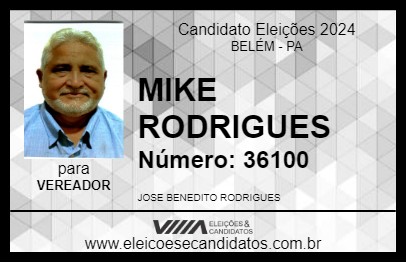 Candidato MIKE RODRIGUES 2024 - BELÉM - Eleições