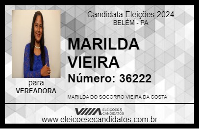 Candidato MARILDA VIEIRA 2024 - BELÉM - Eleições