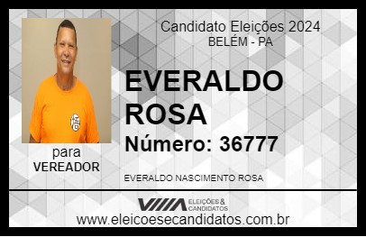 Candidato EVERALDO ROSA 2024 - BELÉM - Eleições