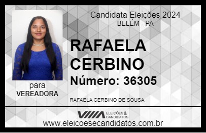 Candidato RAFAELA CERBINO 2024 - BELÉM - Eleições