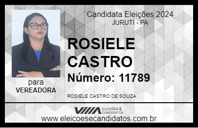 Candidato ROSIELE CASTRO 2024 - JURUTI - Eleições