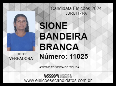 Candidato SIONE BANDEIRA BRANCA 2024 - JURUTI - Eleições