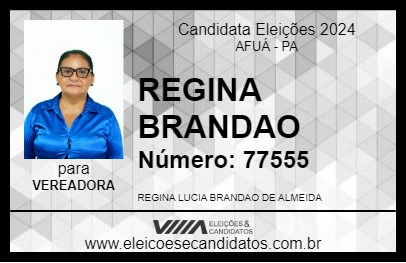 Candidato REGINA BRANDAO 2024 - AFUÁ - Eleições