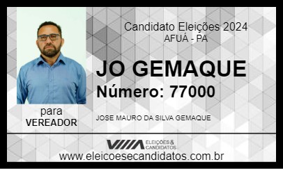 Candidato JO GEMAQUE 2024 - AFUÁ - Eleições