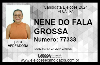 Candidato NENE DO FALA GROSSA 2024 - AFUÁ - Eleições