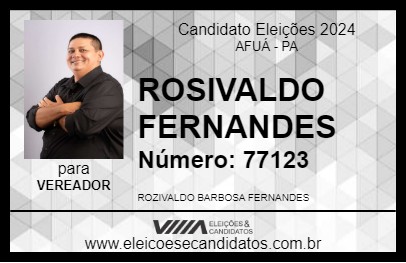 Candidato ROSIVALDO FERNANDES 2024 - AFUÁ - Eleições