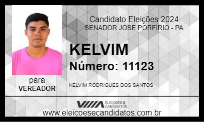 Candidato KELVIM 2024 - SENADOR JOSÉ PORFÍRIO - Eleições