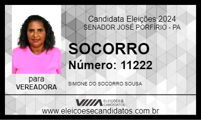 Candidato SOCORRO 2024 - SENADOR JOSÉ PORFÍRIO - Eleições