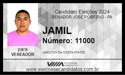 Candidato JAMIL 2024 - SENADOR JOSÉ PORFÍRIO - Eleições