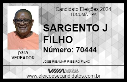 Candidato SARGENTO J FILHO 2024 - TUCUMÃ - Eleições