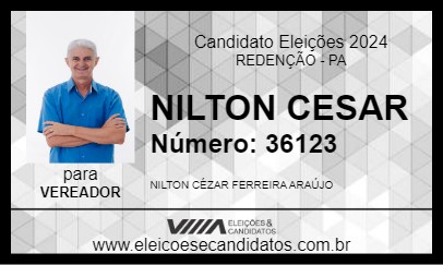 Candidato NILTON CESAR 2024 - REDENÇÃO - Eleições