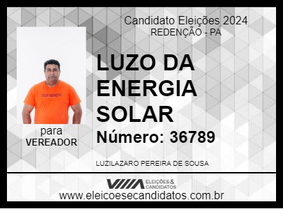 Candidato LUZO DA ENERGIA SOLAR 2024 - REDENÇÃO - Eleições