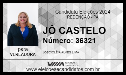 Candidato JÔ CASTELO 2024 - REDENÇÃO - Eleições