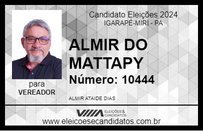 Candidato ALMIR DO MATTAPY 2024 - IGARAPÉ-MIRI - Eleições