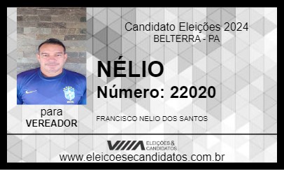 Candidato NÉLIO 2024 - BELTERRA - Eleições