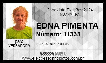 Candidato EDNA PIMENTA 2024 - MUANÁ - Eleições