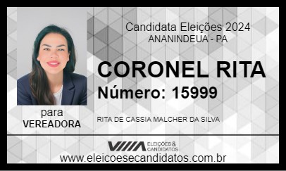 Candidato CORONEL RITA 2024 - ANANINDEUA - Eleições