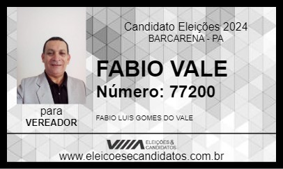 Candidato FABIO VALE 2024 - BARCARENA - Eleições