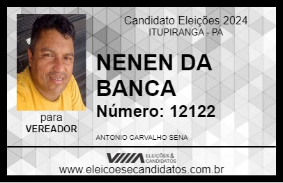 Candidato NENEN DA BANCA 2024 - ITUPIRANGA - Eleições