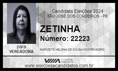 Candidato ZETINHA 2024 - SÃO JOSÉ DOS CORDEIROS - Eleições