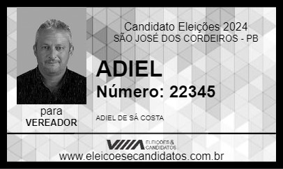 Candidato ADIEL 2024 - SÃO JOSÉ DOS CORDEIROS - Eleições