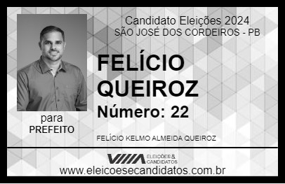 Candidato FELÍCIO QUEIROZ 2024 - SÃO JOSÉ DOS CORDEIROS - Eleições