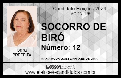 Candidato SOCORRO DE BIRÓ 2024 - LAGOA - Eleições