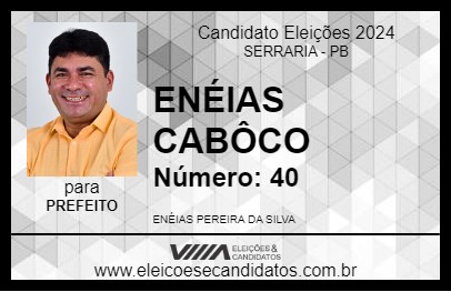 Candidato ENÉIAS CABÔCO 2024 - SERRARIA - Eleições