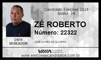 Candidato ZÉ ROBERTO 2024 - IBIARA - Eleições