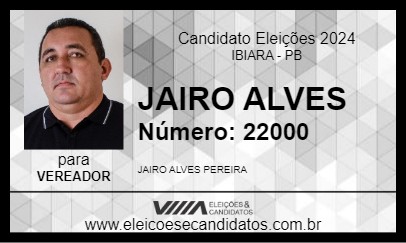 Candidato JAIRO ALVES 2024 - IBIARA - Eleições