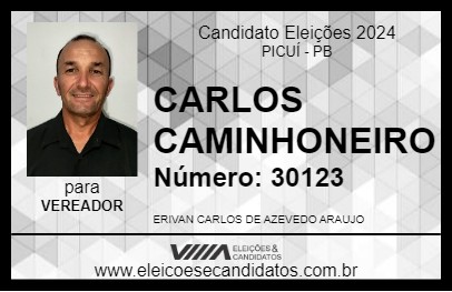 Candidato CARLOS CAMINHONEIRO 2024 - PICUÍ - Eleições