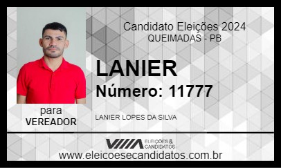 Candidato LANIER 2024 - QUEIMADAS - Eleições