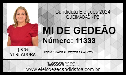 Candidato MI DE GEDEÃO 2024 - QUEIMADAS - Eleições