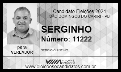 Candidato SERGINHO 2024 - SÃO DOMINGOS DO CARIRI - Eleições