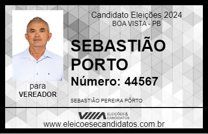 Candidato SEBASTIÃO PORTO 2024 - BOA VISTA - Eleições